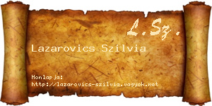 Lazarovics Szilvia névjegykártya